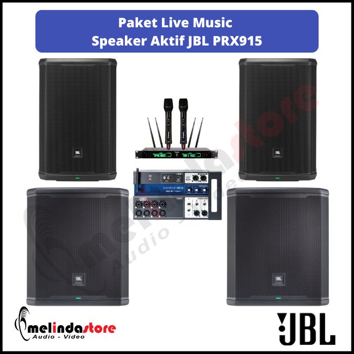 Paket Live Music Speaker Aktif JBL PRX 915 Paket Live Music Speaker Aktif JBL PRX 915